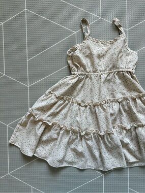 Shein|Baby girl/toddler tiered ruffle sleeveless dress,ditsy florals•Cottagecore